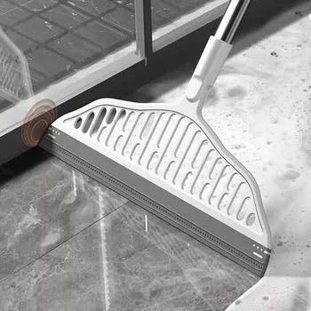 Волшебная силиконовая метла, вращающийся на 180 ° скребок для чистки пола, метлы для пыли от шерсти домашних животных, щетка для пола в ванной комнате, бытовые чистящие средства Type A белый