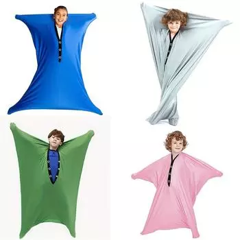 Волшебная сумка волшебная одежда детский сад система чувств тренировка детский интеллект тела родитель-ребенок интерактивный дом сенсорные носки комбинезон M красный