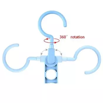 Волшебная вешалка для одежды с 9 отверстиями Многофункциональная складная вешалка Вращающаяся вешалка для одежды белый