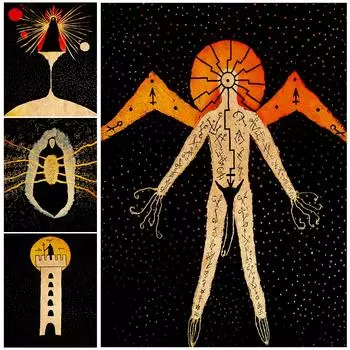 Волшебник Башни из слоновой кости, винтажная настенная живопись маслом, загадочное языческое волшебство, художественный постер 21cm30cm NoFrame