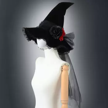 Волшебник шляпы ведьмы на Хэллоуин для выступления на сцене маскарада