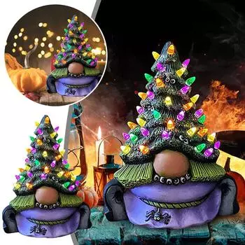Волшебное дерево ведьмы гнома Хэллоуина Призрак Уличный светильник Фестивальный костюм Скелет Ужас Подвесной светящийся декор для вечеринки на Хэллоуин