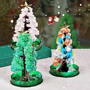 Волшебное выращивание рождественской елки DIY Crystalloid Blossom Tree Kit Простая установка Обучающий набор для выращивания Crystalloid Tree Подарок на праздник для детей