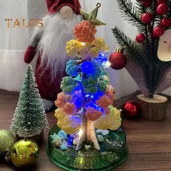 Волшебное выращивание рождественской елки DIY Crystalloid Blossom Tree Kit Простая установка Обучающий набор для выращивания Crystalloid Tree Подарок на праздник для детей розовый
