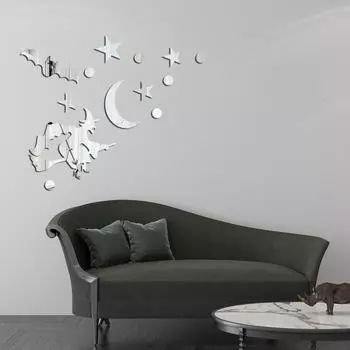 Волшебное зеркало волшебника акриловая настенная наклейка 3D трехмерная стена детской комнаты самоклеящаяся