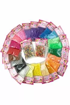 Волшебные бусины, которые соединяются при контакте с водой Чудо-бусины Круглые бусины Все цвета Набор для замены 24 вида штук Обычная круглая форма 22 цвета