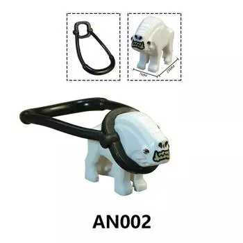 Волшебные фильмы Средневековая фигурка животного Строительные блоки Дракон Лось Дикий кабан Толсторог Овца Собака Мини-модель Кирпичики Игрушки Сделай сам Детские подарки