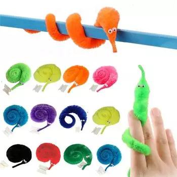 Волшебные игрушки Twisty Worm, сувениры для вечеринки, нечеткий червь на веревке, волшебник на Рождество, Хэллоуин, новые странные игрушки-трюки для детей