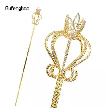 Волшебные палочки из сплава золотого и белого цвета для девочек, палочки принцессы для детей, палочка ангела для вечеринки, косплея, свадьбы, дня рождения, 91 см золотой