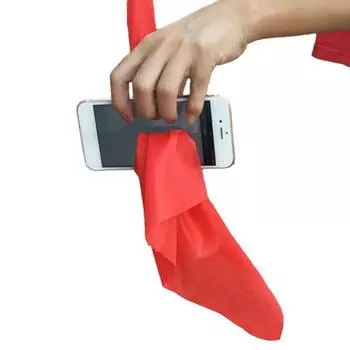 Волшебные трюки, шарф, трюки с телефоном, забавные шелковые игрушки-трюки для волшебников, игрушки для кляпов, реквизит для вечеринки красный