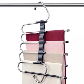 Волшебные вешалки для брюк Экономия места в шкафу Многослойная многофункциональная стойка-органайзер для брюк Шарфы Slack