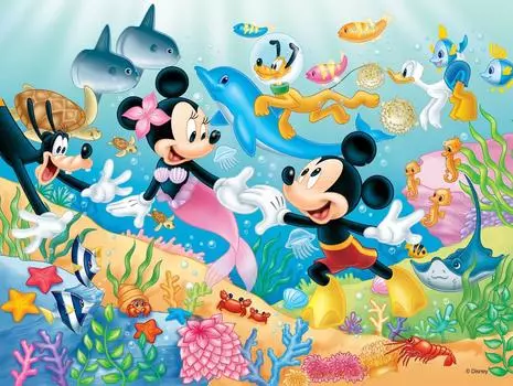 Волшебный 3D-пазл из 48 деталей Disney Play with Let s Fish! [Лентикулярный]