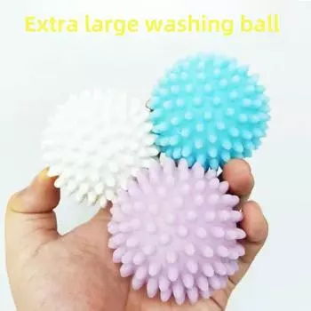 Волшебный мяч для сушки белья против запутывания - супер большой шар для чистки с выступами для ускорения сушки Pink Laundry Ball
