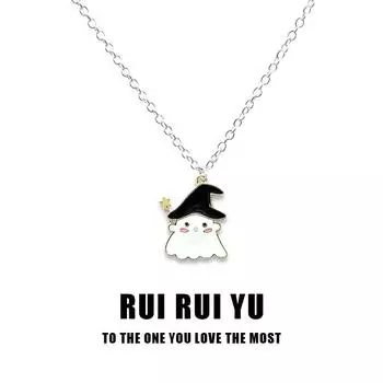 Волшебный призрак ожерелье с призраком Дьявол кулон для мужчин хип-хоп крутые женские аксессуары для пар свитер-цепочка подарок на Хэллоуин