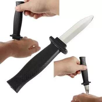Волшебный реквизит Пластиковый выдвижной кинжал Забавные игрушки Поддельный кинжал Телескопический Дети Взрослые чёрный