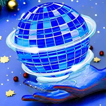 Волшебный шар, вращающийся летающий шар, декомпрессионная игрушка на кончиках пальцев, может вращаться по свободному маршруту, летающий шар, новинка, декомпрессионная светящаяся игрушка розовый