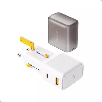 VOLTME Overseas Conversion Plug, совместимая со всем миром, 35 Вт, 2 порта USB, многофункциональное зарядное устройство для путешествий за границу с портом питания