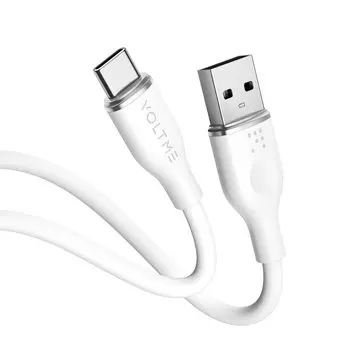VOLTME USB Type C Made of Soft No Prevention of Quick Charge Compatible with Compatible with Other Compatible with Work from Home 1m Cable, Silicone,