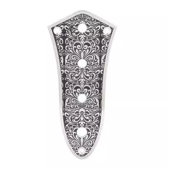 Volume Control Plate Replacement Part for Jazz Bass Guitars Silver Black