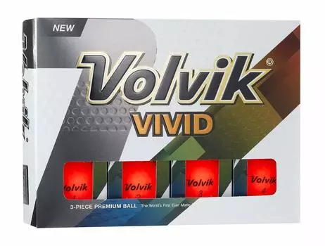 Volvik Vivid Matte Finish Цветные мячи для гольфа Дюжина красных (1 дюжина)