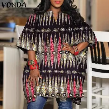 Женская свободная блузка большого размера с круглым вырезом и коротким рукавом с графическим принтом S розовый