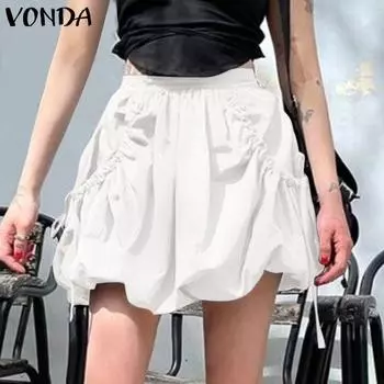 VONDA Женские летние плиссированные юбки на бретелях S чёрный