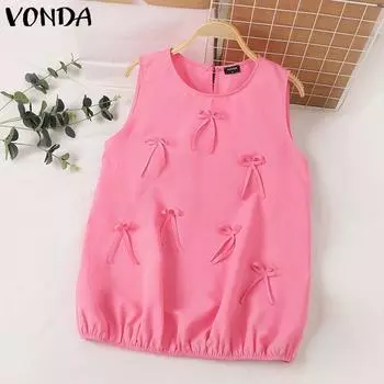 VONDA Женские летние повседневные майки без рукавов с круглым вырезом
