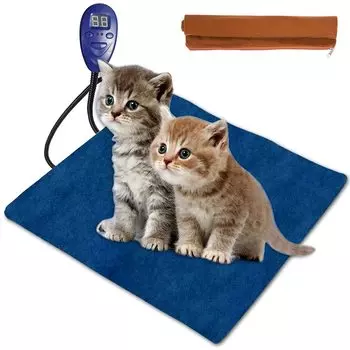 VOOPH Pet Hot Carpet Dog Cat Heat Mat Dog Cat Греющий коврик для собак и кошек, коврик для собак и кошек, грелка для собак, коврик для кровати с подогревом, нагревательная подушка для маленьких и средних размеров синий
