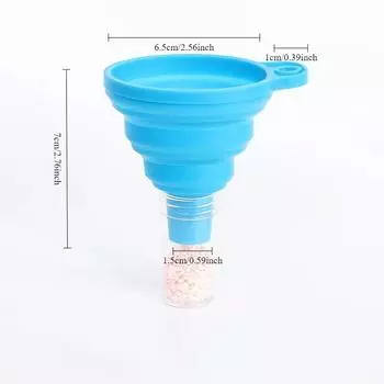 Воронка для двигателя, автомобильная универсальная силиконовая воронка для жидкости, воронка для замены омывающей жидкости, складная портативная воронка для замены моторного масла, бензина 1Pcs чёрный