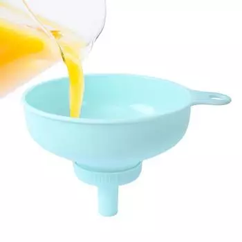 Воронка для консервирования, воронка с широким горлом, съемным носиком и ситечком, кухонная воронка для наполнения широких и обычных банок, инструмент синий