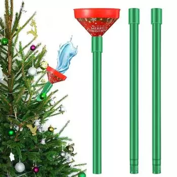 Воронка для полива рождественской елки с широким носиком и длинной трубкой. Легкая сборка. Набор воронок для полива рождественской елки для комнатных и уличных деревьев. зелёный