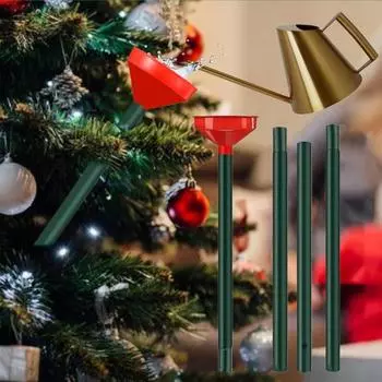 Воронка для полива рождественской елки с широким носиком и длинной трубкой. Легкая сборка. Набор воронок для полива рождественской елки для комнатных и уличных деревьев. зелёный