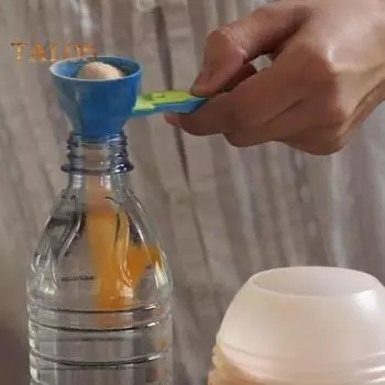 Воронка для протеинового порошка, мерная ложка, не допускающая проливания, для тренировок, спортивных напитков, для удобства использования одной рукой, воронка для фитнеса, аксессуар синий