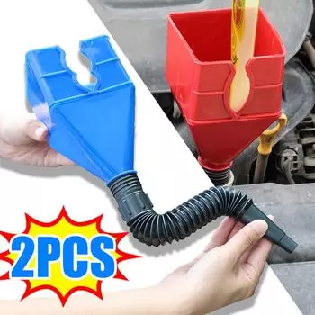 Воронка для заправки автомобиля Складная телескопическая воронка для заправки шланга Портативная воронка для заправки без помощи рук Оборудование для заправки маслом автомобиля 1pcs