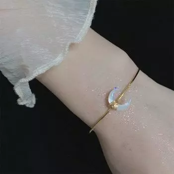 Воротник-цепочка, кольцо на палец, колье для девочек, модные ювелирные изделия, женское кольцо, ожерелье с луной, браслет в корейском стиле