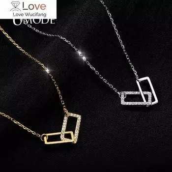 Воротник Con Colgante De Circonia C Bica Chapado En Plata Para Mujer, Accesorio Sencillo Y Rectangular, Joyer A Llamativa, Env O Directo