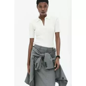 Воротник HM в рубчик, белый