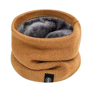 Воротник и бархатный зимний уличный велосипедный беговой шейный чехол с высокой эластичностью One Size жёлтый