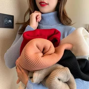 Ворсистый свитер с высоким воротом, свитер женский, осень-зима, базовая рубашка, длинный рукав, короткий, облегающий, плотный, джемпер, топы, однотонные S 40-45 kg чёрный