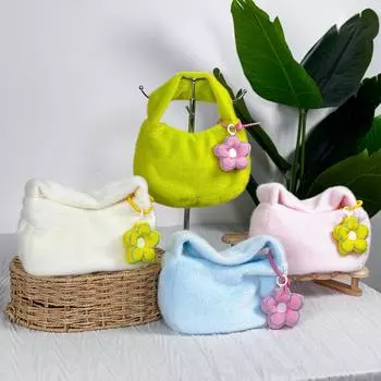 Восьмидюймовая плюшевая сумочка с когтями Dopamine Маленькая цветочная сумка для девочки Подарок на свадьбу Кукла-разбрызгиватель color randomly sent