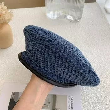 Восьмиугольная шляпа в британском стиле, кепка, шляпа художника, берет для личности, для улицы синий