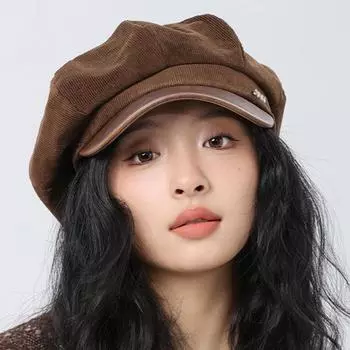 Восьмиугольная шляпа в стиле Япи в стиле ретро, дизайнерская нишевая шляпа-бутон унисекс One size