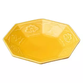 Восьмиугольная тарелка с желтой глазурью Маленькая тарелка [1211.52.5см]