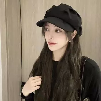 Восьмиугольные береты, шерстяная шляпа газетчика, женская кепка с облачными уличными полями, уличные береты, кепки as the picture