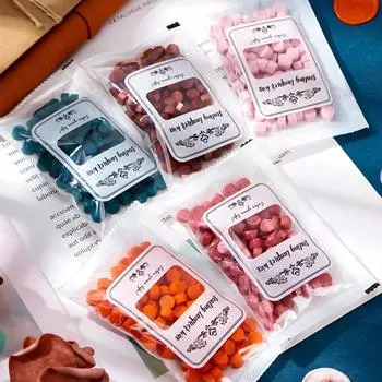 Восьмиугольные частицы воска Печать сургуча Печать восковые бусины Материалы для скрапбукинга Приглашения на свадьбу, день рождения, вечеринку Марки своими руками