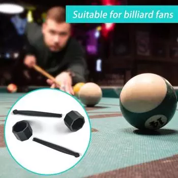 Восьмиугольный держатель для мела для пула, портативный черный пластиковый карманный держатель для мела для снукера, аксессуары для бильярда, подарок на день рождения для энтузиастов чёрный