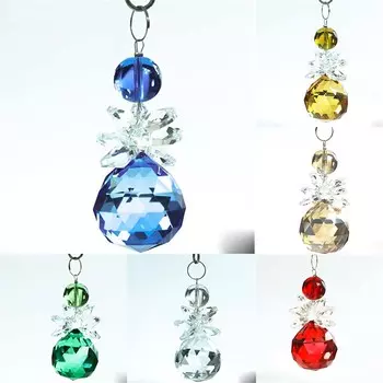 Восьмиугольный хрустальный ангел, подвесной хрустальный цветок, подвеска, красивые украшения, цвет 3*8cm