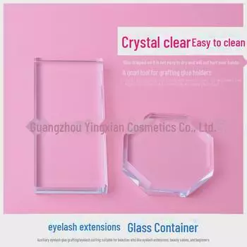 Восьмиугольный прямоугольный стол для накладных ресниц и клея Octagonal Glass Table 60g