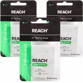 Вощеная зубная нить Rich Mint 50,2 м, 1 шт., 3 шт.