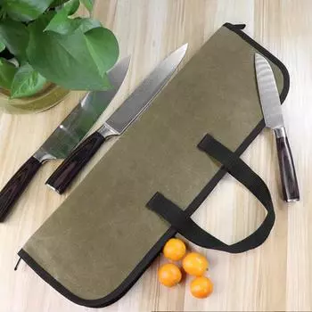 Вощеный холст Chef с карманом для резки на молнии, компактный, с 4 решетками, удобная ручка для переноски